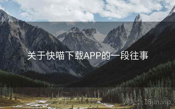 关于快喵下载APP的一段往事