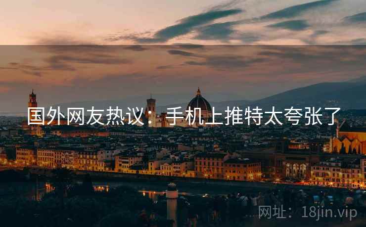 国外网友热议：手机上推特太夸张了