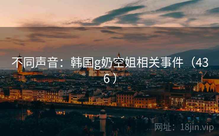 不同声音：韩国g奶空姐相关事件（436 ）